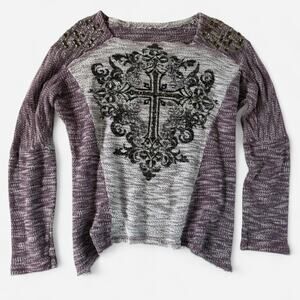 Purple and black Vocal long sleeve shirt